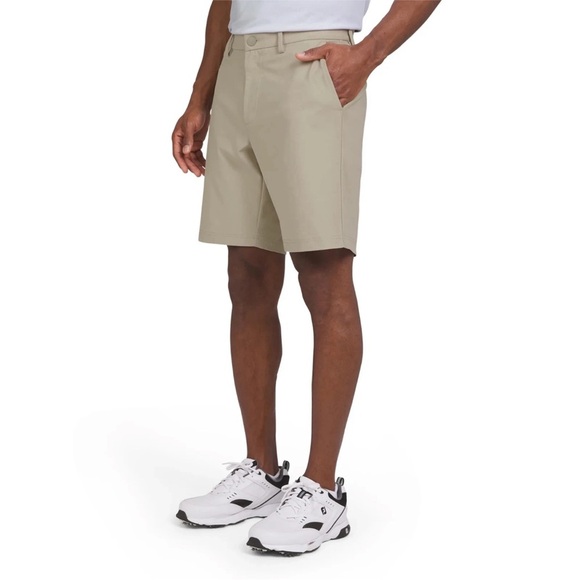 Chaps Golf Men's & Big Men's Performance 9" Golf Short, Size 40, Khaki,Polyester - Picture 2 of 5